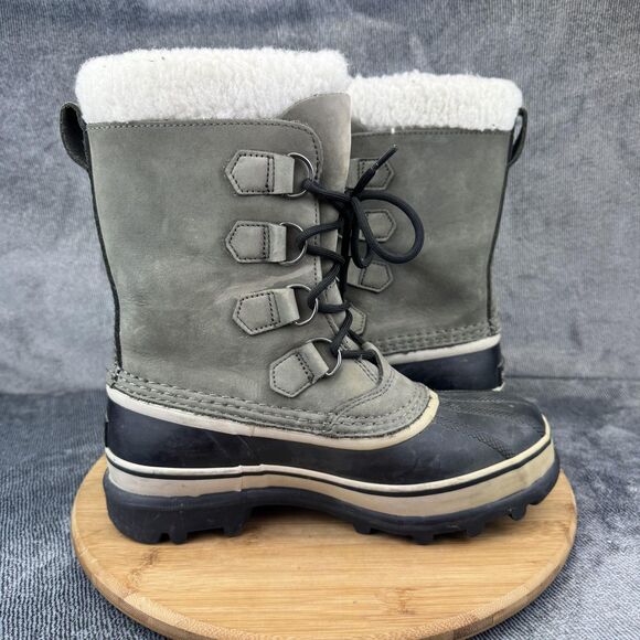 Sorel Caribou Boots Womens Size 8 Gray Waterproof Winter Snow Warm NL1005-051 - Picture 6 of 11
